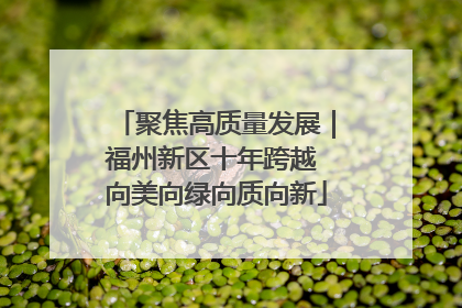 聚焦高质量发展｜福州新区十年跨越 向美向绿向质向新