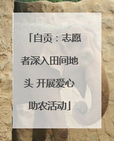 自贡：志愿者深入田间地头 开展爱心助农活动