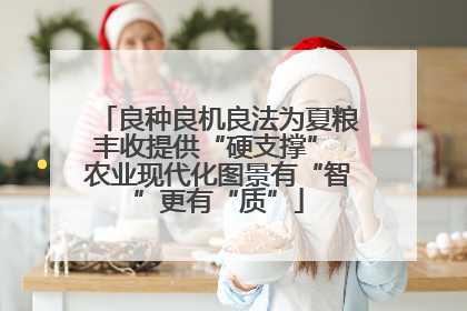 良种良机良法为夏粮丰收提供“硬支撑” 农业现代化图景有“智”更有“质”