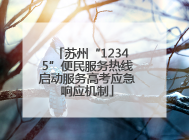 苏州“12345”便民服务热线启动服务高考应急响应机制