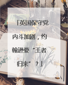 英国保守党内斗加剧，约翰逊要“王者归来”？