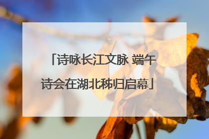 诗咏长江文脉 端午诗会在湖北秭归启幕