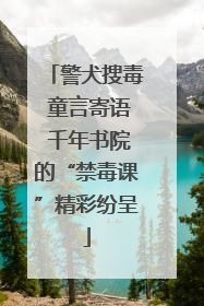 警犬搜毒 童言寄语 千年书院的“禁毒课”精彩纷呈
