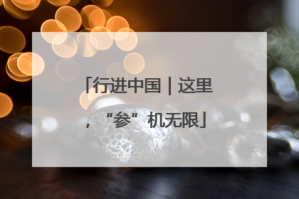 行进中国｜这里，“参”机无限