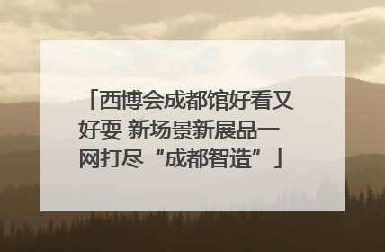 西博会成都馆好看又好耍 新场景新展品一网打尽“成都智造”