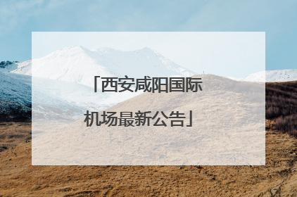 西安咸阳国际机场最新公告