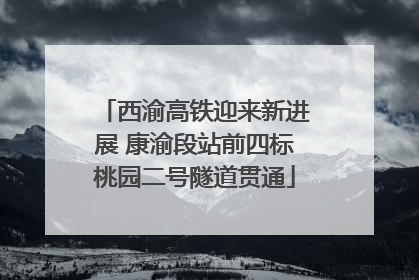 西渝高铁迎来新进展 康渝段站前四标桃园二号隧道贯通