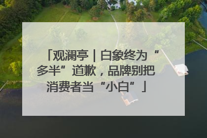 观澜亭｜白象终为“多半”道歉，品牌别把消费者当“小白”