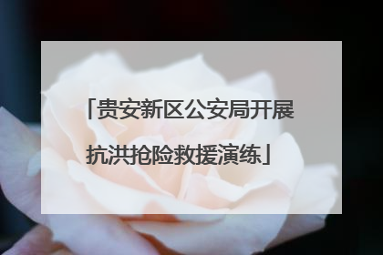 贵安新区公安局开展抗洪抢险救援演练