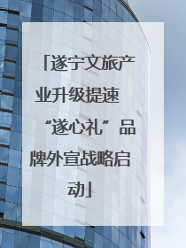 遂宁文旅产业升级提速 “遂心礼”品牌外宣战略启动