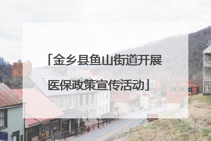 金乡县鱼山街道开展医保政策宣传活动