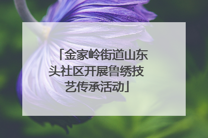金家岭街道山东头社区开展鲁绣技艺传承活动