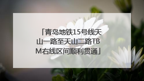 青岛地铁15号线天山一路至天山二路TBM右线区间顺利贯通