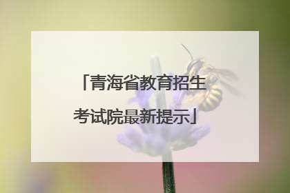 青海省教育招生考试院最新提示