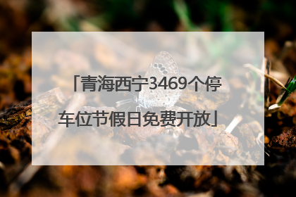 青海西宁3469个停车位节假日免费开放
