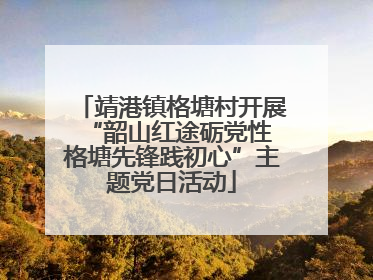 靖港镇格塘村开展“韶山红途砺党性 格塘先锋践初心”主题党日活动