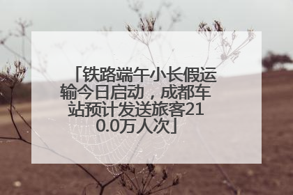 铁路端午小长假运输今日启动，成都车站预计发送旅客210.0万人次