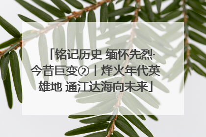 铭记历史 缅怀先烈·今昔巨变②丨烽火年代英雄地 通江达海向未来