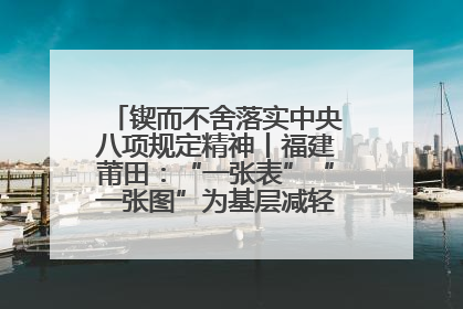 锲而不舍落实中央八项规定精神丨福建莆田：“一张表”“一张图”为基层减轻“数字负担”