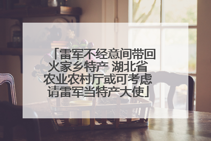 雷军不经意间带回火家乡特产 湖北省农业农村厅或可考虑请雷军当特产大使
