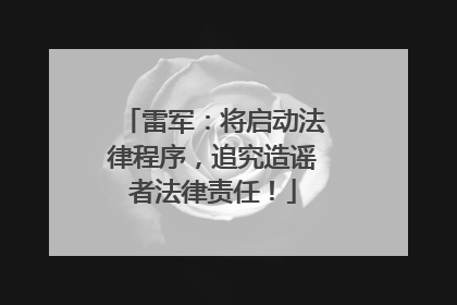 雷军：将启动法律程序，追究造谣者法律责任！