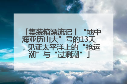 集装箱漂流记丨“地中海亚历山大”号的13天，见证太平洋上的“抢运潮”与“过剩潮”