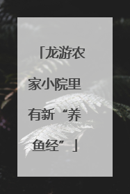 龙游农家小院里有新“养鱼经”