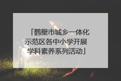 鹤壁市城乡一体化示范区各中小学开展学科素养系列活动