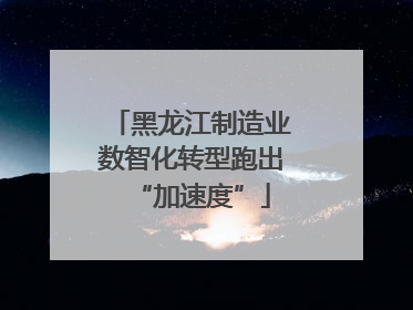 黑龙江制造业数智化转型跑出“加速度”