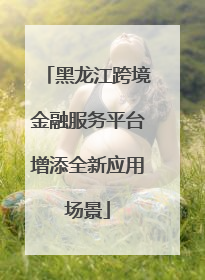 黑龙江跨境金融服务平台增添全新应用场景