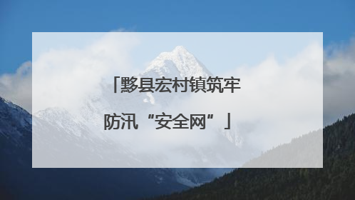 黟县宏村镇筑牢防汛“安全网”