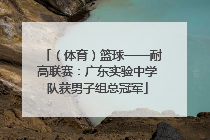 （体育）篮球——耐高联赛：广东实验中学队获男子组总冠军
