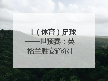 （体育）足球——世预赛：英格兰胜安道尔