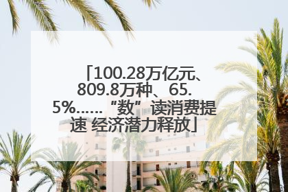 100.28万亿元、809.8万种、65.5%……“数”读消费提速 经济潜力释放