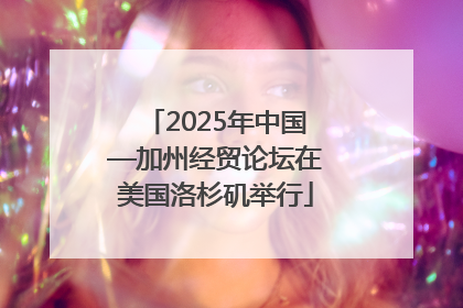 2025年中国—加州经贸论坛在美国洛杉矶举行