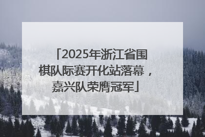 2025年浙江省围棋队际赛开化站落幕，嘉兴队荣膺冠军