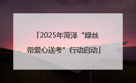 2025年菏泽“绿丝带爱心送考”行动启动