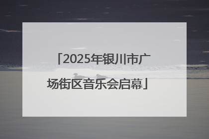 2025年银川市广场街区音乐会启幕