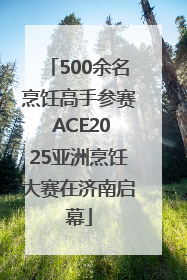 500余名烹饪高手参赛 ACE2025亚洲烹饪大赛在济南启幕