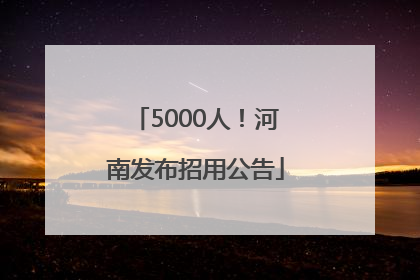 5000人！河南发布招用公告