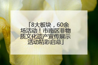 8大板块，60余场活动！市南区非物质文化遗产宣传展示活动精彩启幕