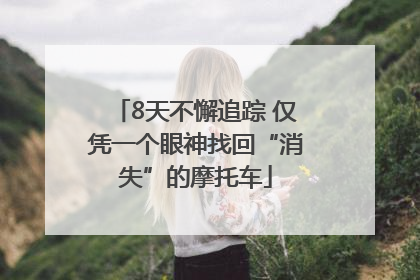 8天不懈追踪 仅凭一个眼神找回“消失”的摩托车